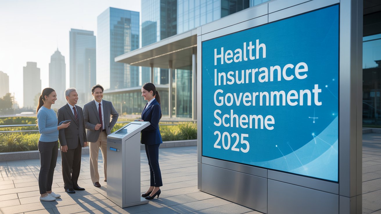 a group of people standing next to a sign
